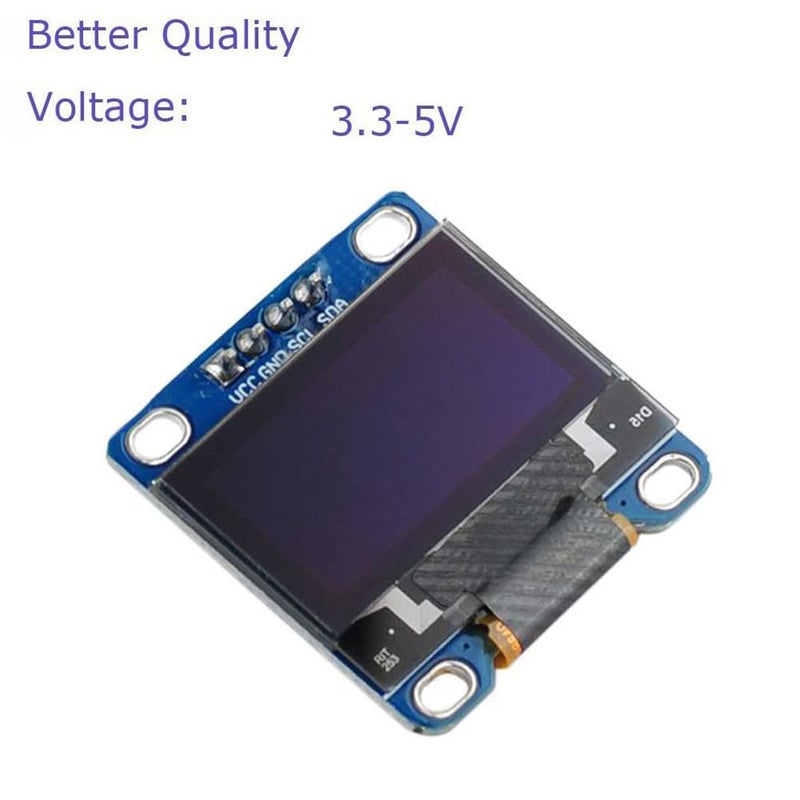 DIYmall 0.96 Inch Blue OLED Module I2C IIC Serial 128x64 LCD LED Display for Arduino Micro:bit 51 MSP420 STIM32 SCR (Pack of 2pcs) - Image 2